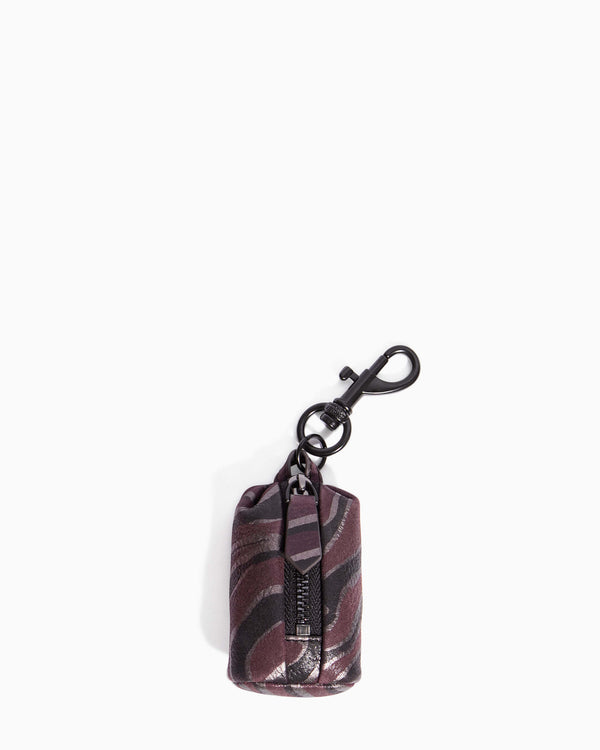 Tamitha Key Fob Merlot Zebra - front