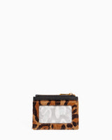 Zip It Up Card Case Large Leopard Haircalf - back