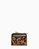 Zip It Up Card Case Large Leopard Haircalf - wallet functionality