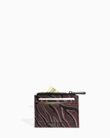 Zip It Up Card Case Merlot Zebra - wallet functionality