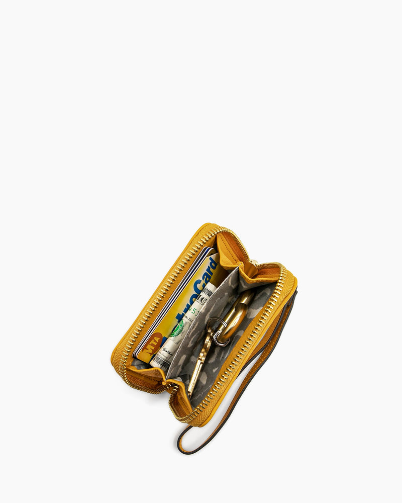 Jenna Zip Around Credit Card Wristlet with RFID- side angle