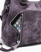 Let's Ride Triple Entry Satchel Crossbody- detail