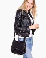Happy Hour Convertible Shoulder Bag - Black On Model 