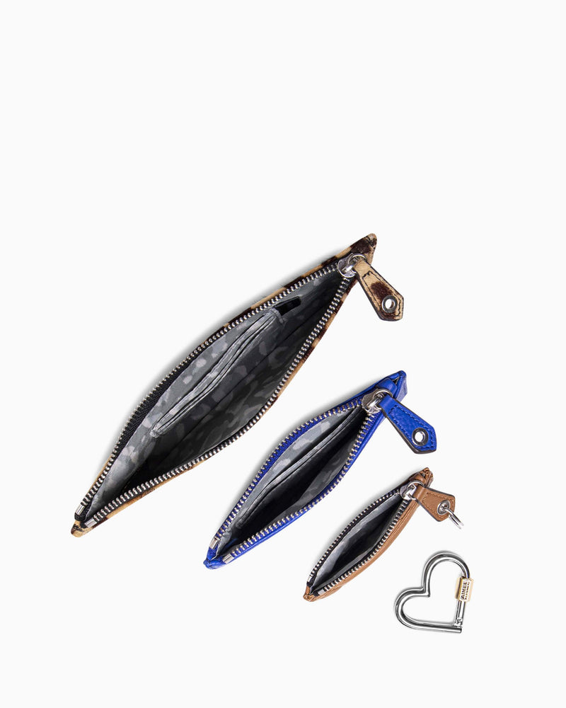 It's A Love Thing 3-Piece Pouch Set - leopard interior functionality 