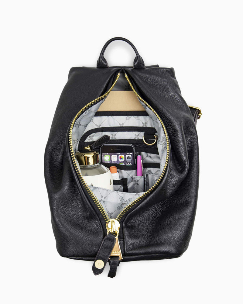 Tamitha Backpack - Black Gold interior functionality