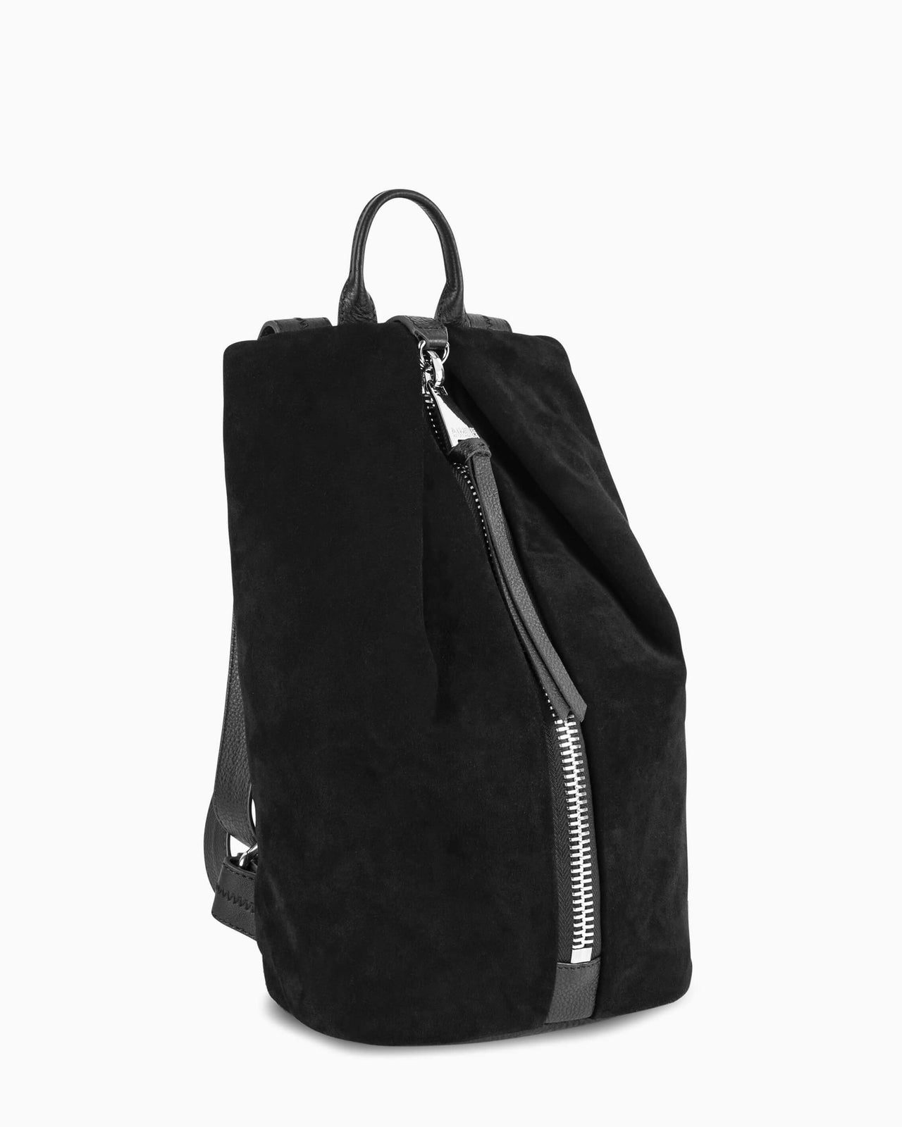 Tamitha Backpck - Black Suede side angle 