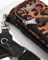 On Top Of The World Water Bottle Crossbody Jungle Leopard - sunglass hook strap detail