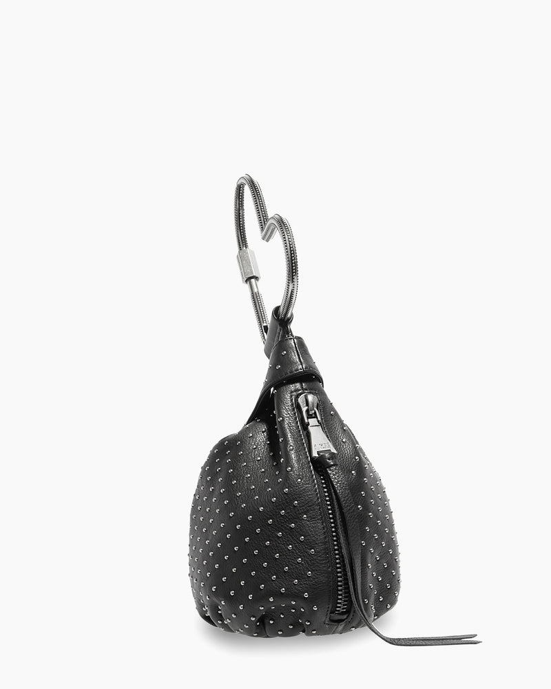 Aimee Kestenberg All My Heart Leather Pouch in Black Micro Studs