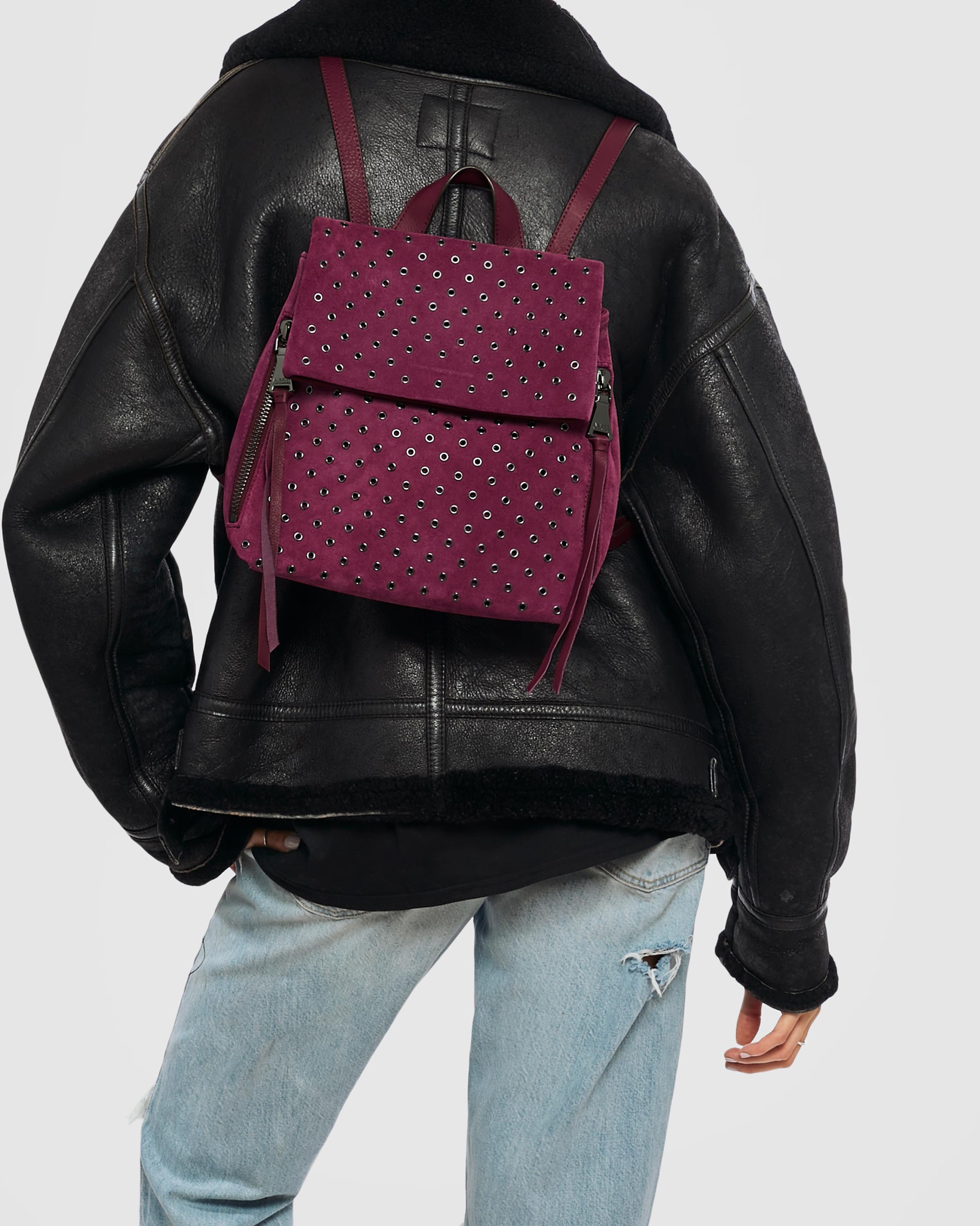 Bali Novelty Backpack Berry with Eyelets Aimee Kestenberg