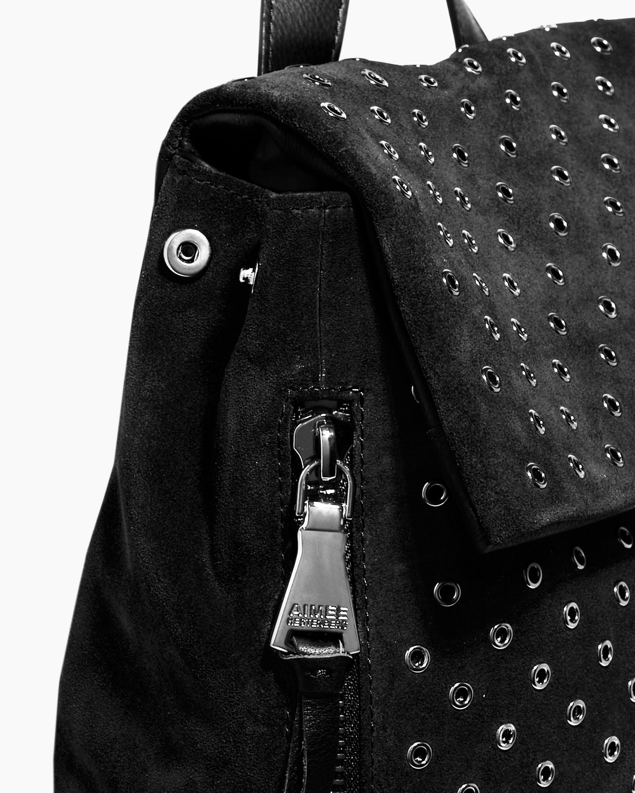 Black Bali Novelty Backpack in Luxury Suede Designer Leather Handbag For Women Black Bali Novelty Backpack in Luxury Suede Designer Leather Handbag For Women