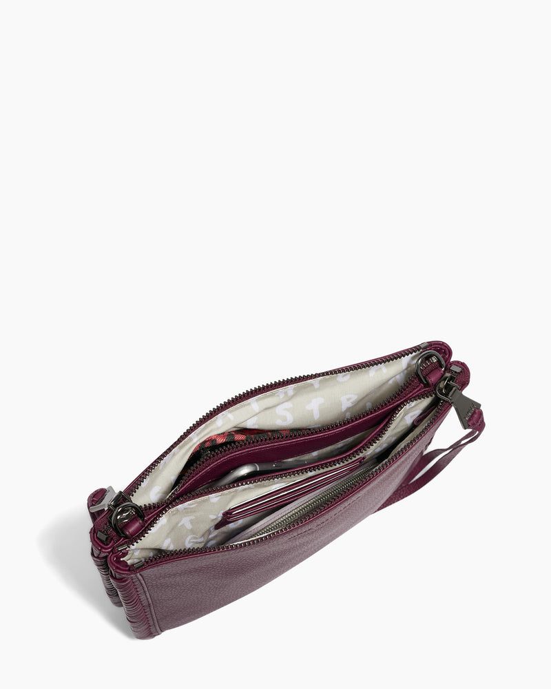 Famous Double Top Zip Crossbody