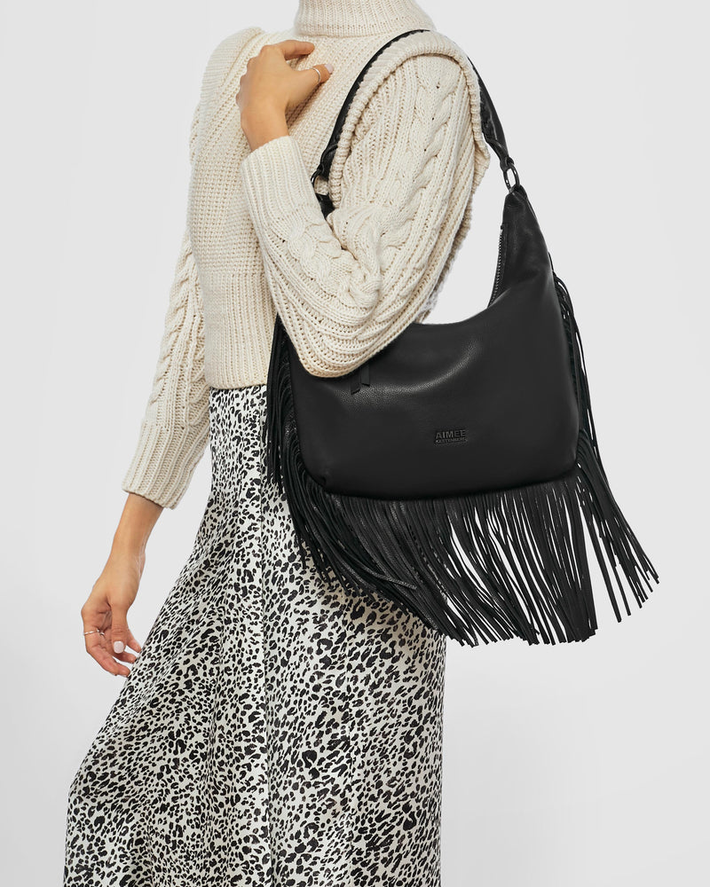 COACH Suede Fringe Rogue Bag in Brown | Lyst Canada