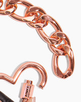 Heart Chain Bum Bag Black With Rose Gold - detail