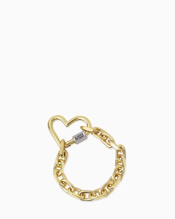 It's A Love Thing Bracelet - gold front