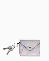 Ashley Trifold Wallet Opal Distressed Metallic - with keys