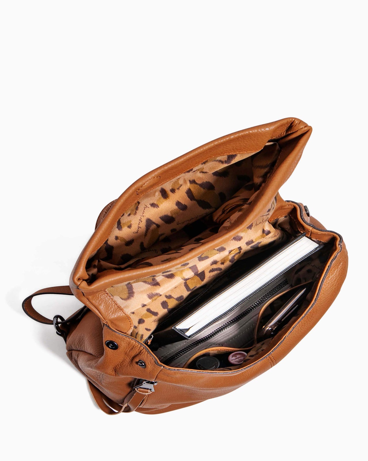 Bali Backpack Chestnut - interior functionality