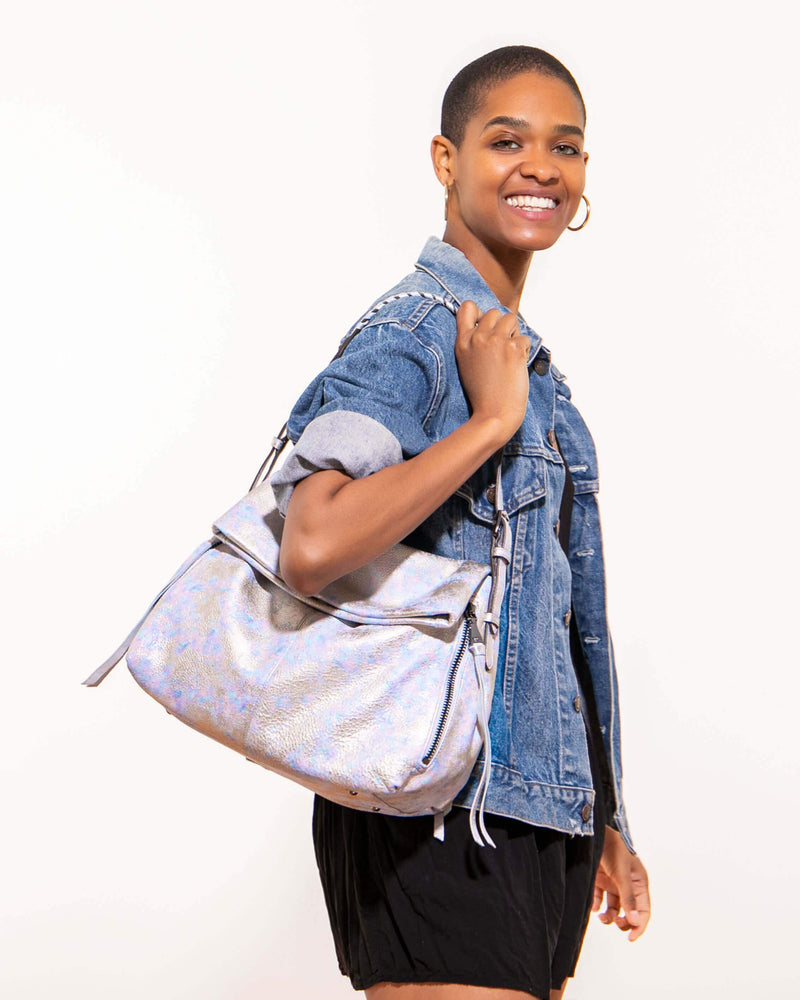 Bali Hobo Opal Distressed Metallic - on model