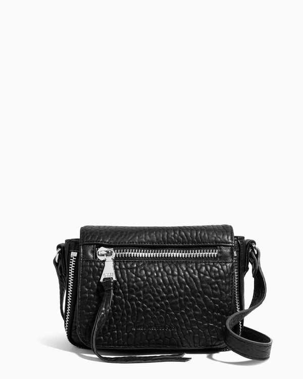 Good Times Mini Crossbody Black Bubble Lamb - front
