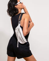 Milan Bum Bag Cloud Bubble Lamb - on model