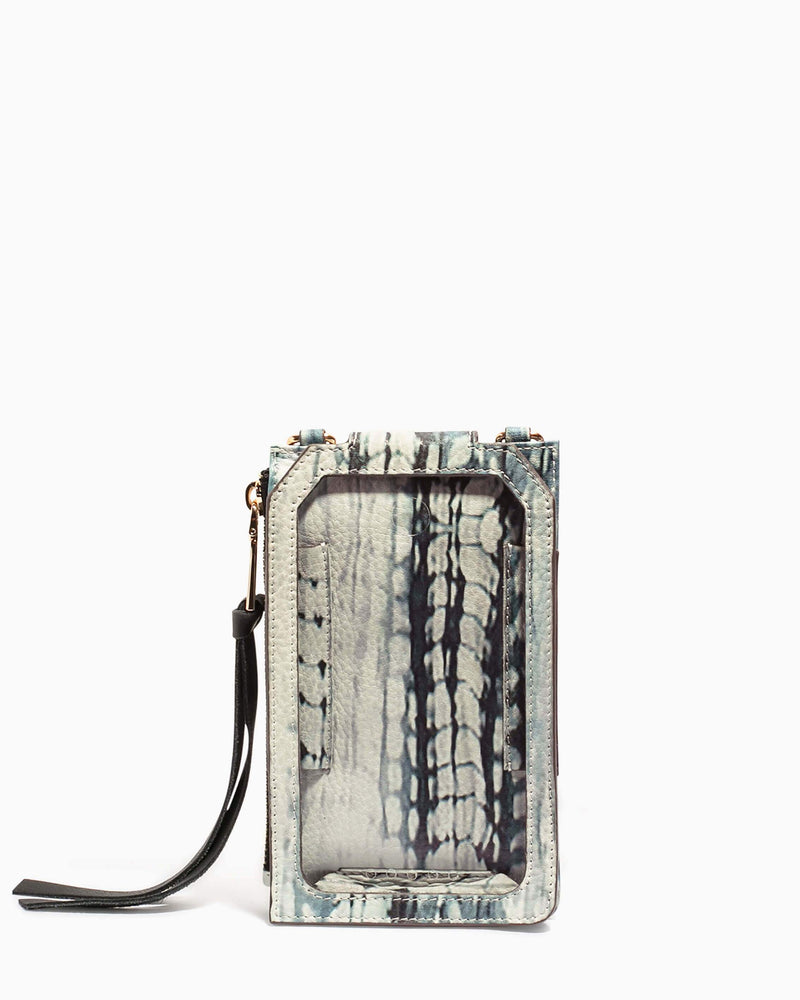 Out Of Office Phone Crossbody Feather Print - back