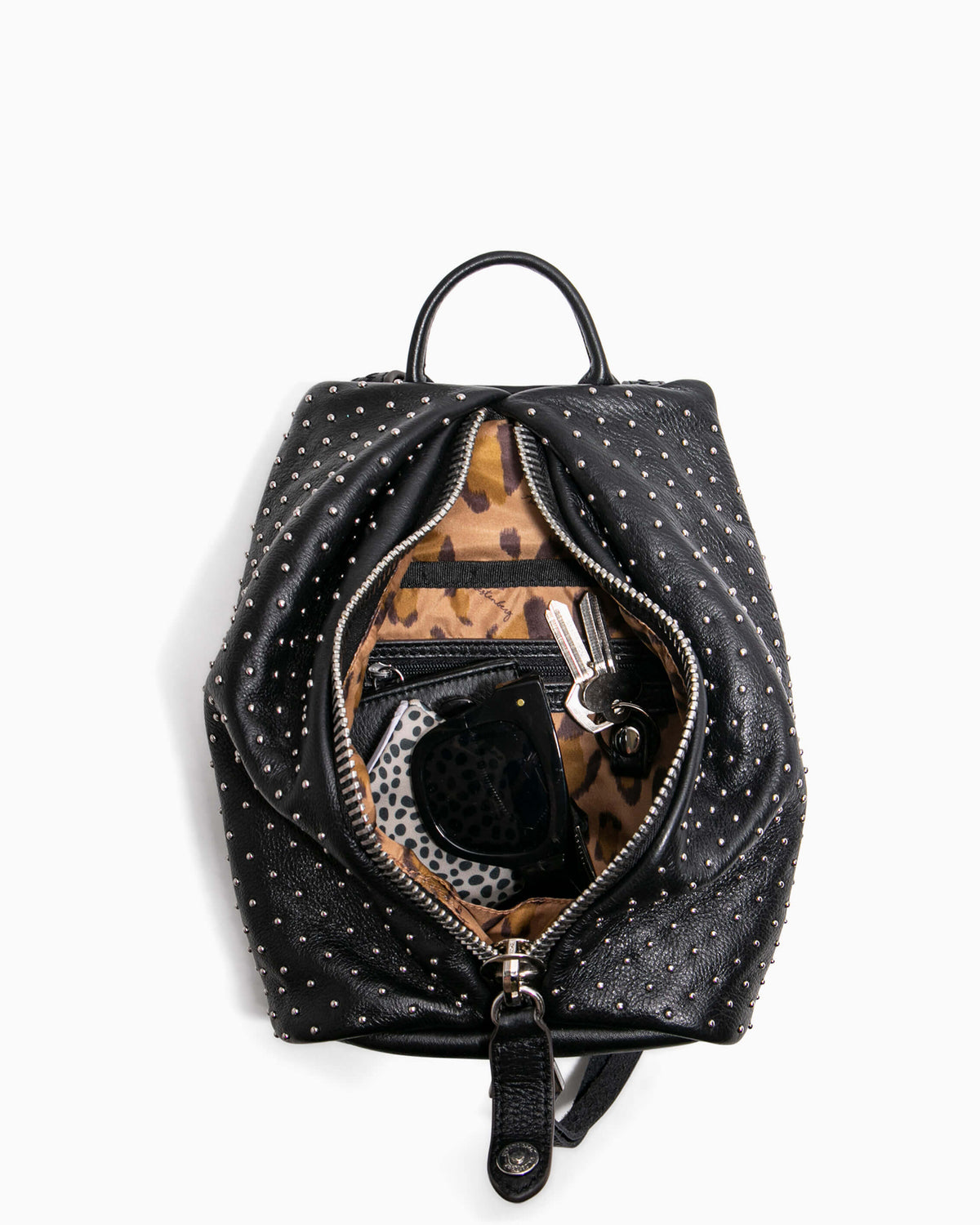 Black Tamitha Mini Backpack Designer Leather Handbag For  display picture 3