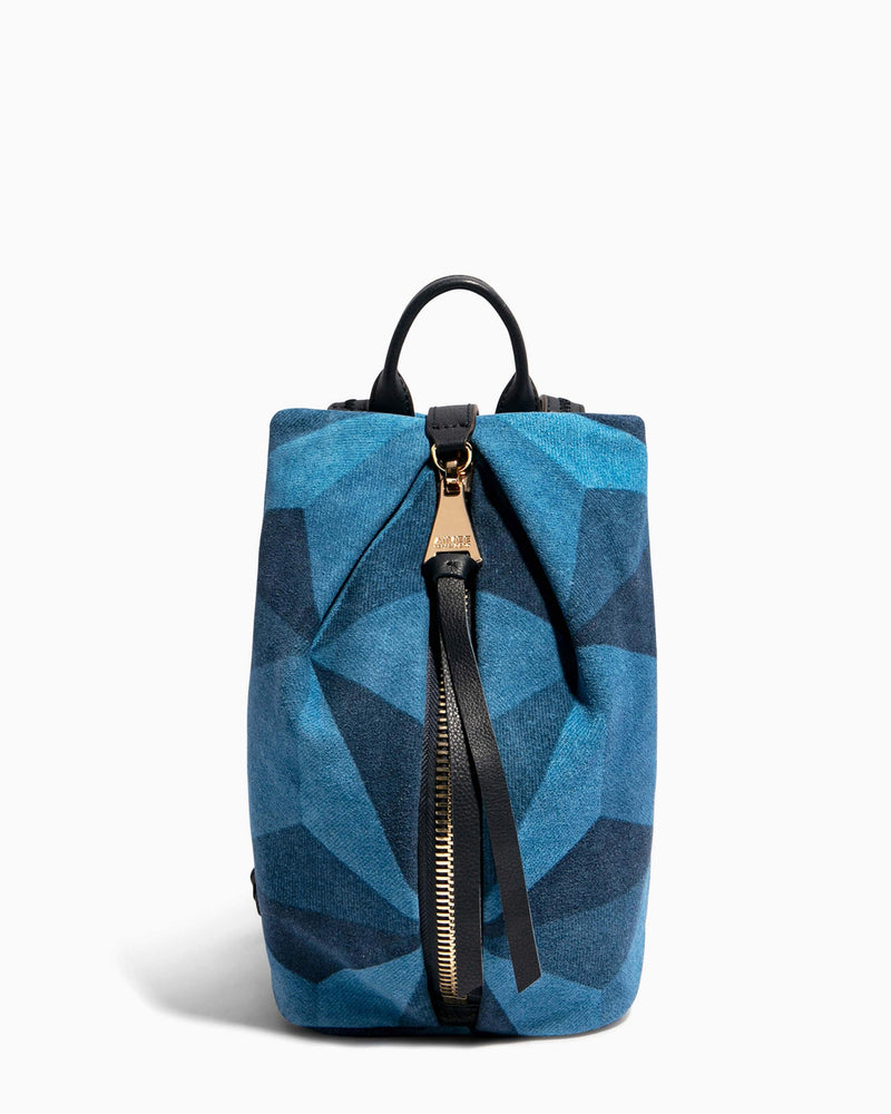 Tamitha Mini Backpack Denim Patchwork - front