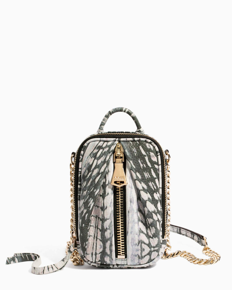 Tamitha Phone Crossbody Feather Print - front