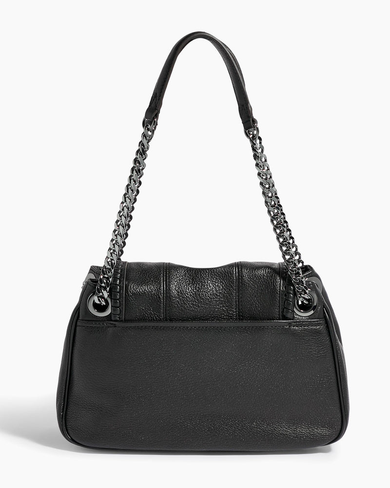 Chanel Black Perforated Leather Expandable Classic Flap Shoulder