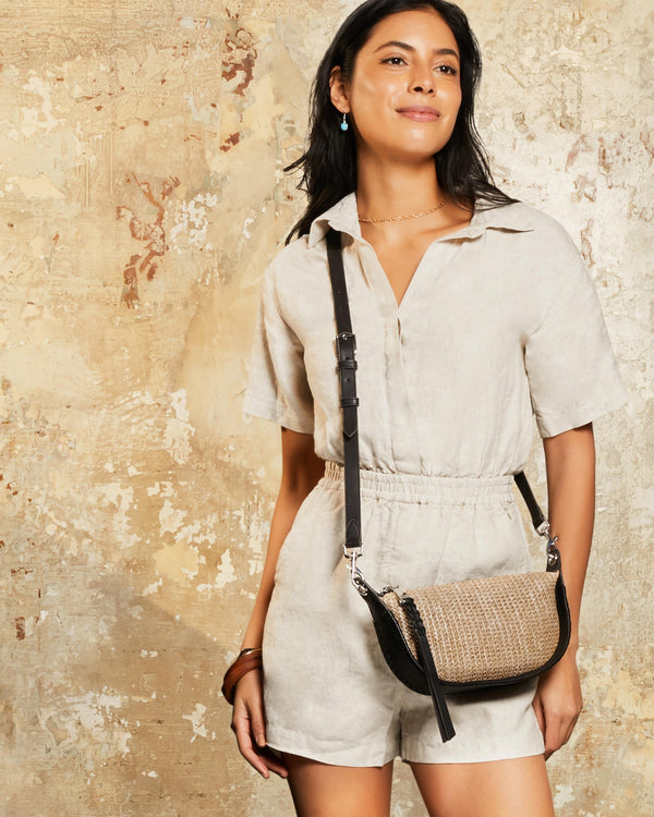 Casablanca Raffia Crossbody
