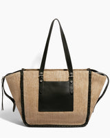 Casablanca Raffia Crossbody Black