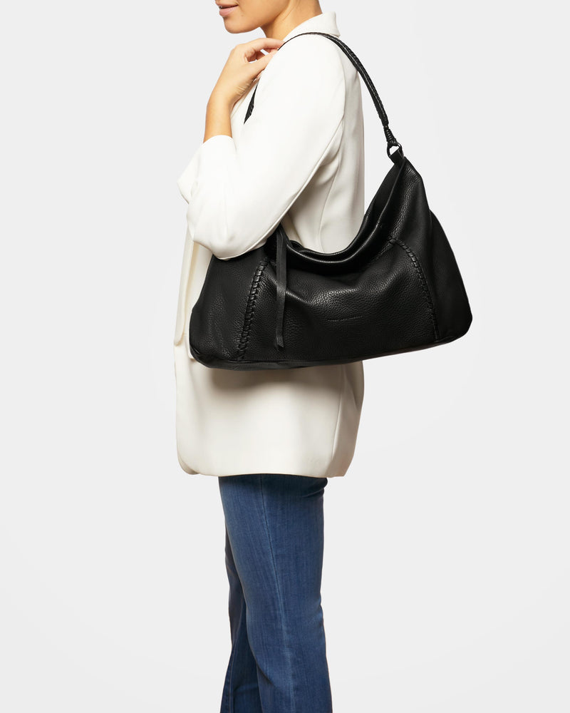 Aimee Kestenberg All for Love Leather Hobo Bag ,Black