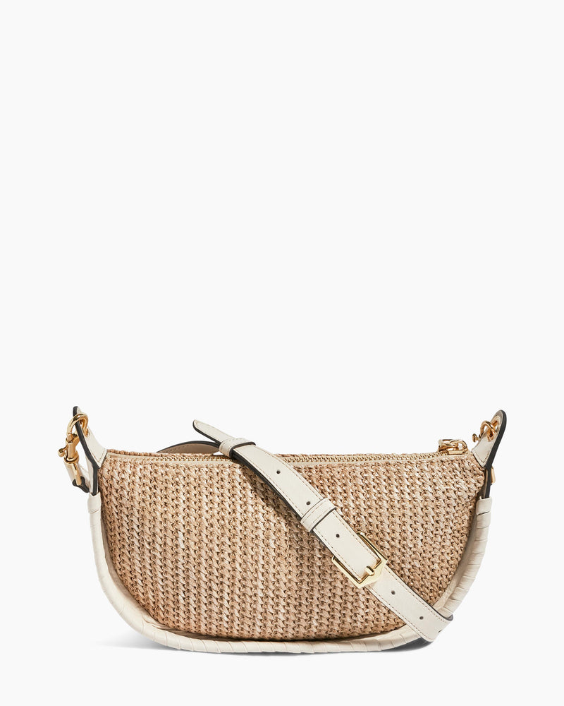 Casablanca Raffia Crossbody Vanilla Ice