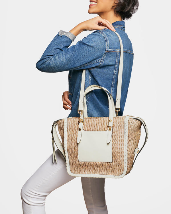 Casablanca Raffia Medium Tote
