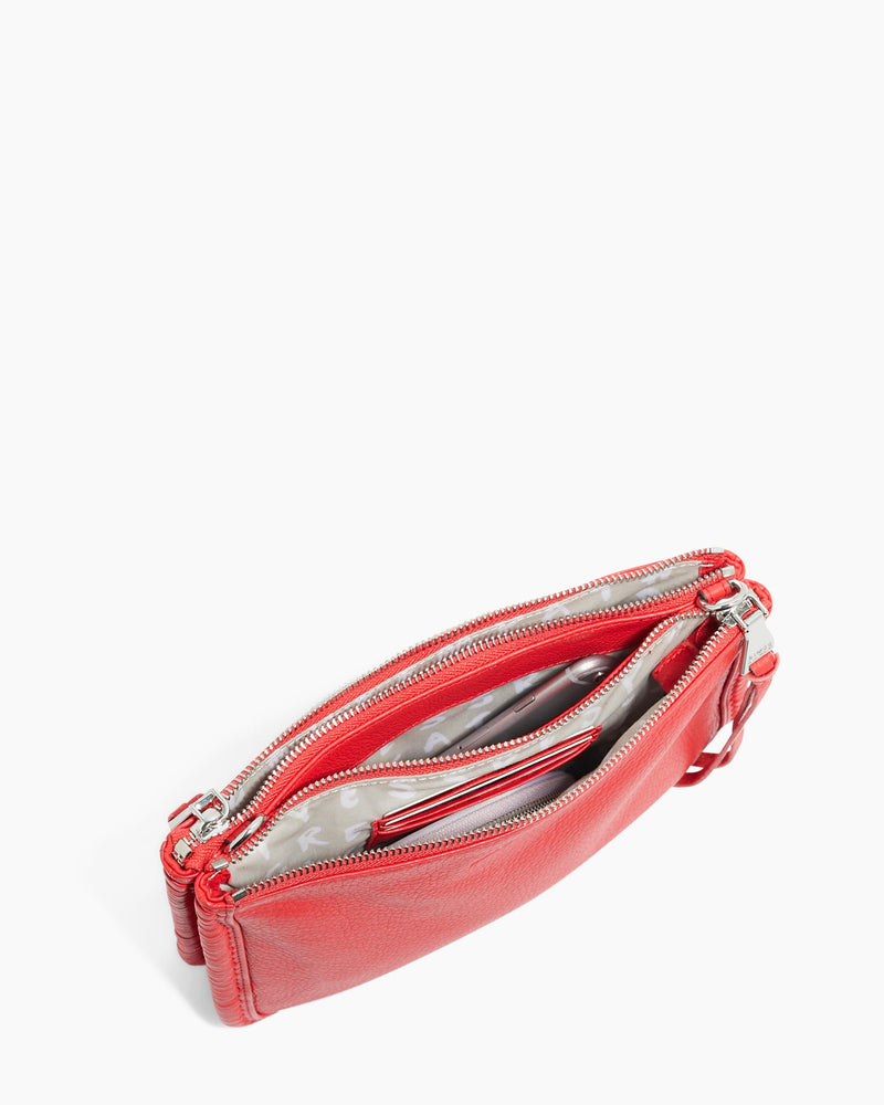 Famous Double Top Zip Crossbody