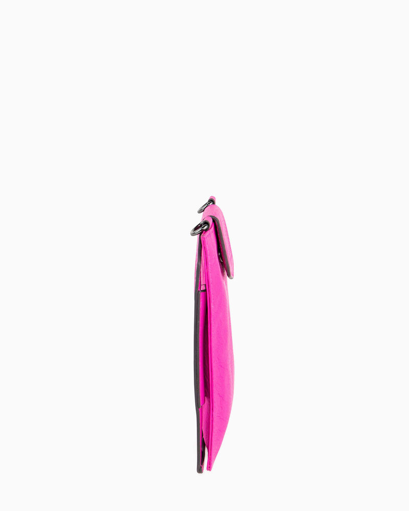 Out Of Office Phone Crossbody - pop pink side angle