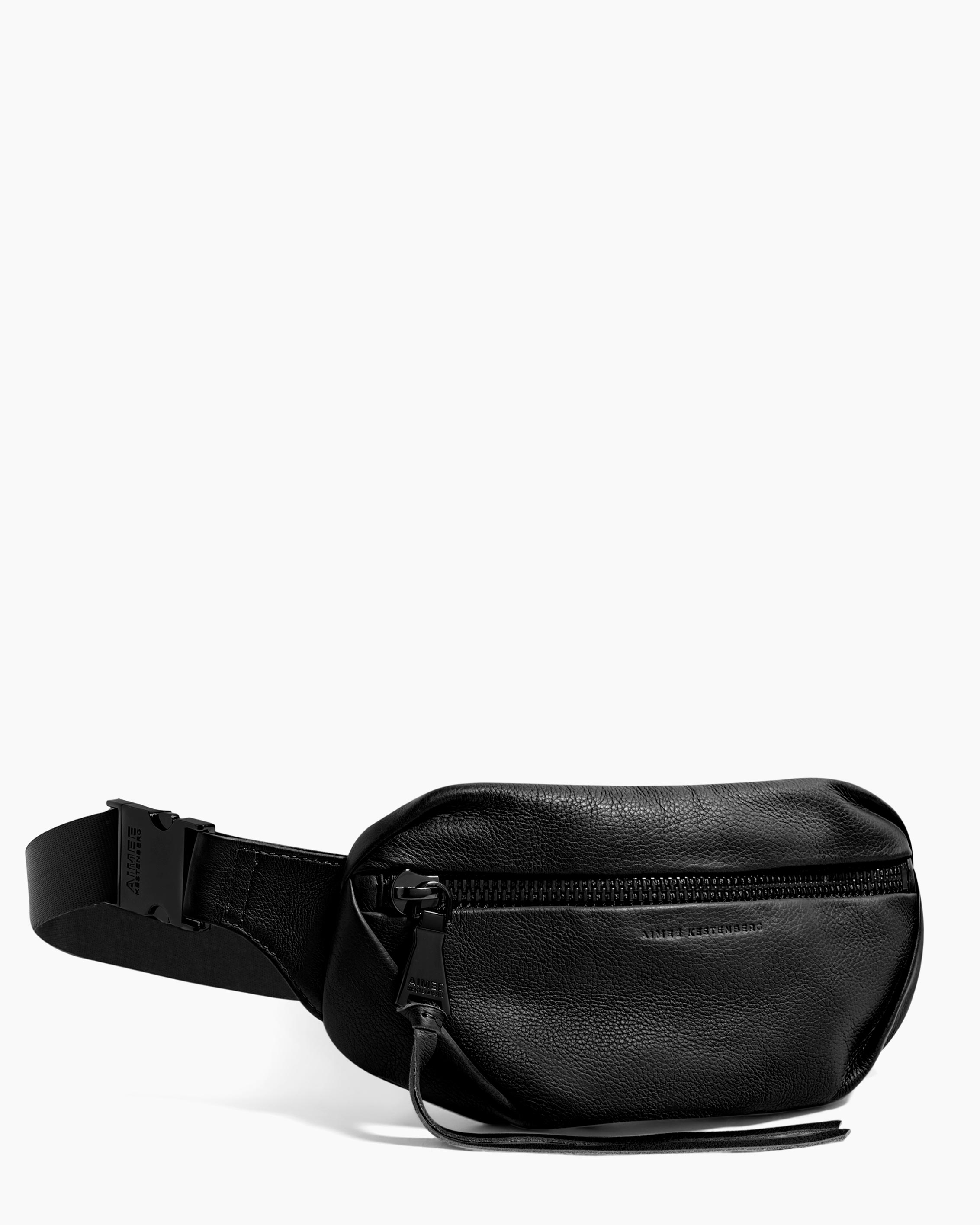 Aimee Kestenberg | Milan Bum Bag Black With Shiny Black Hardware