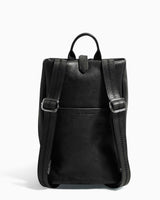 Tamitha Backpack Black With Shiny Silver Hardware - back