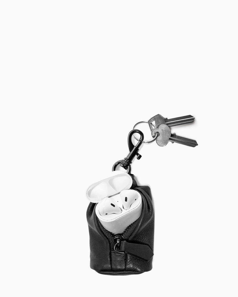Tamitha Key Fob Black With Black Hardware - side angle