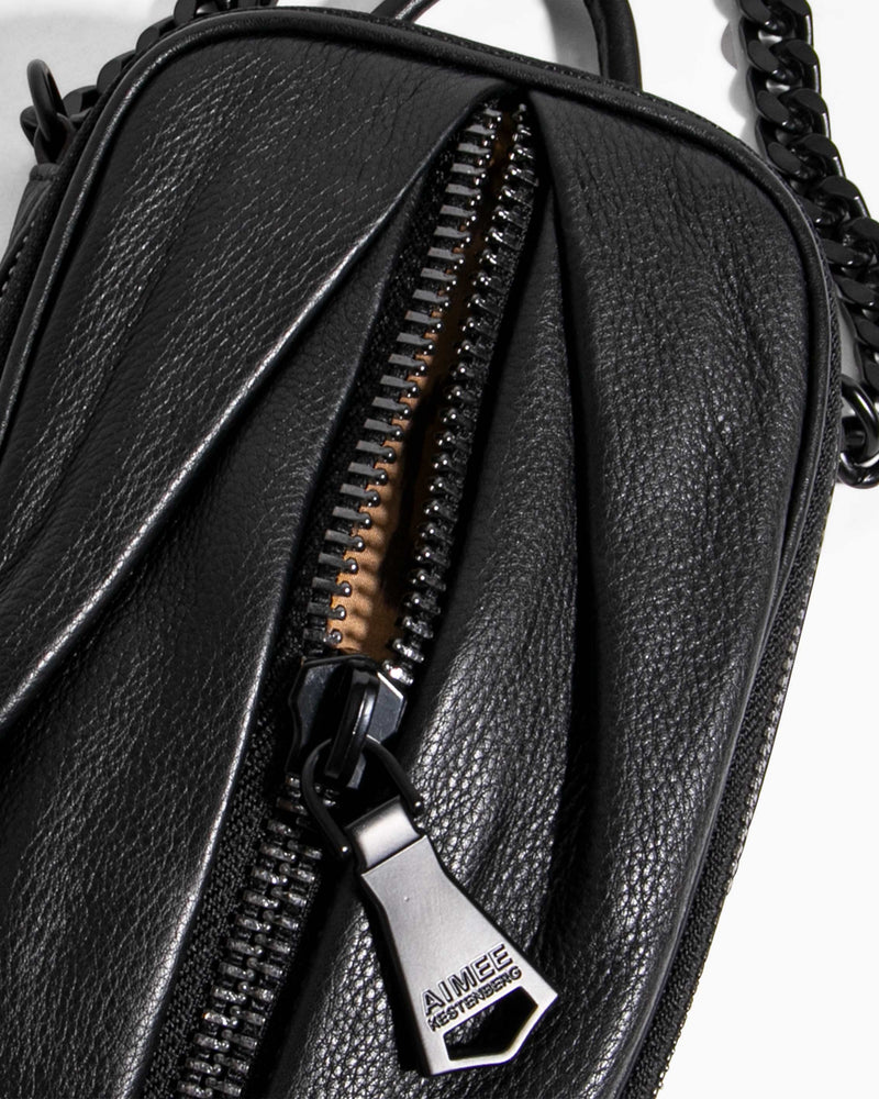 Tamitha Phone Crossbody With RFID Black With Black Hardware - detail