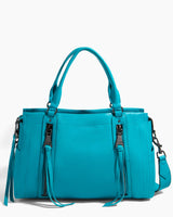 Zip Me Up Satchel Blue Bird - front