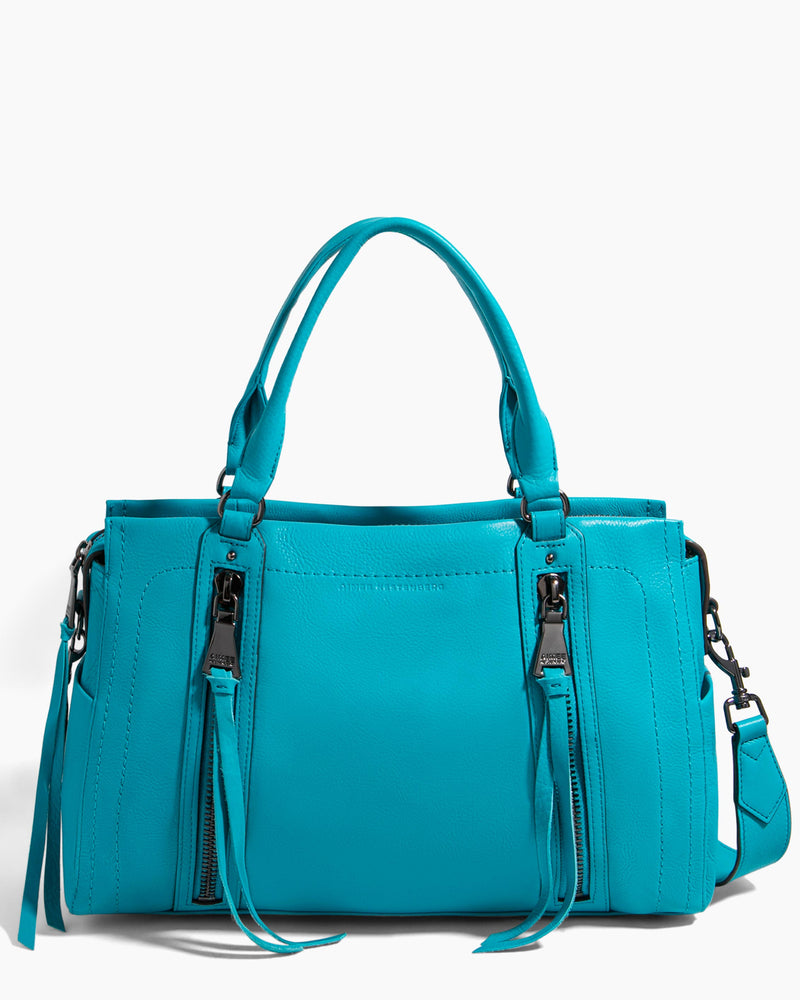 Zip Me Up Satchel Blue Bird - front