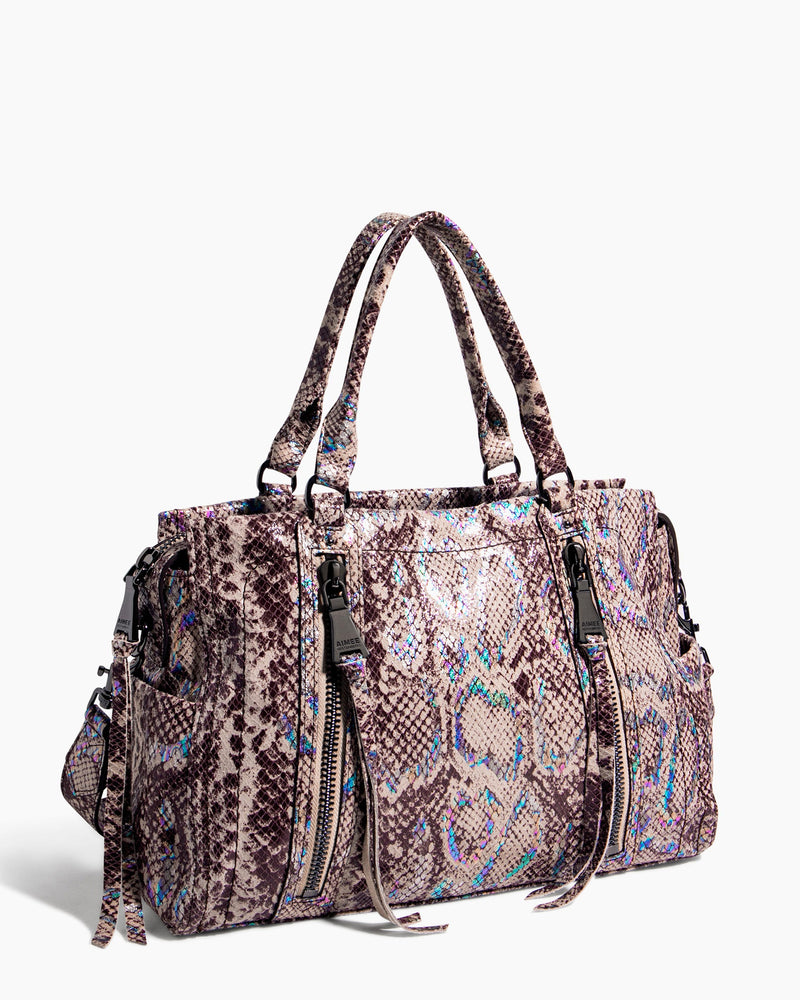 Zip Me Up Satchel Mystic Snake- side angle
