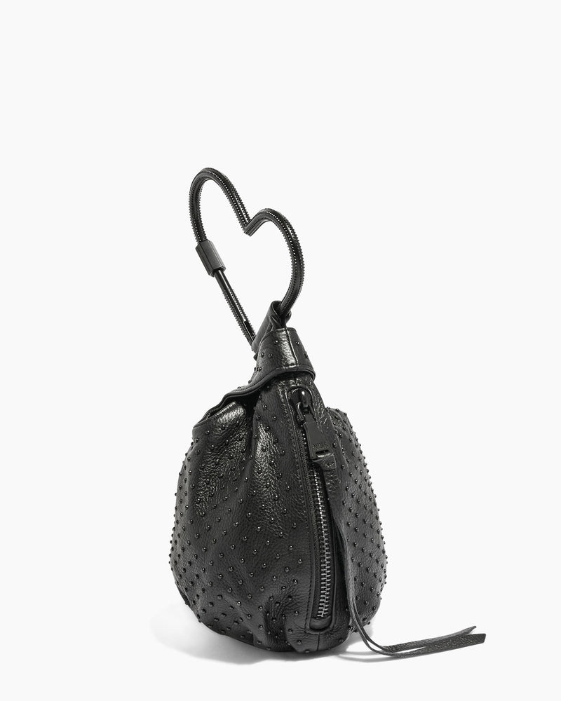 Black Heart Puffer Pouch