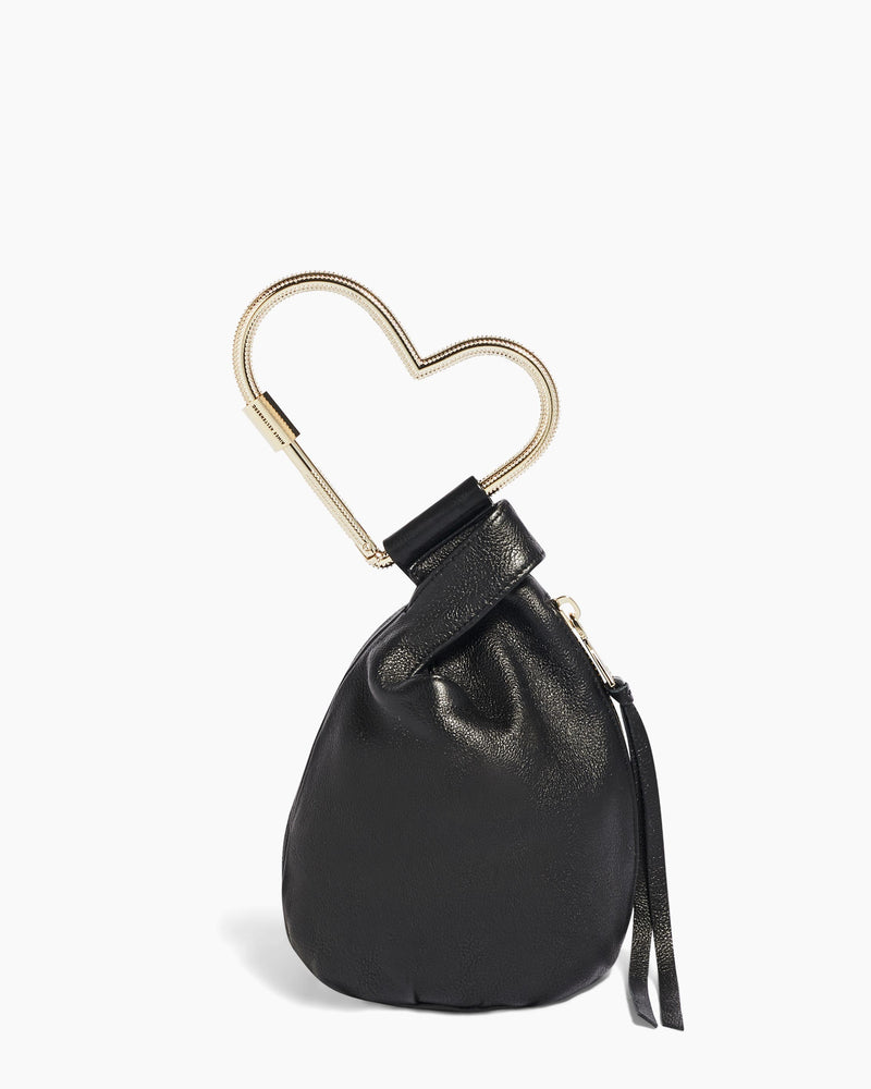 Aimee Kestenberg All My Heart Leather Pouch in Black with Gold