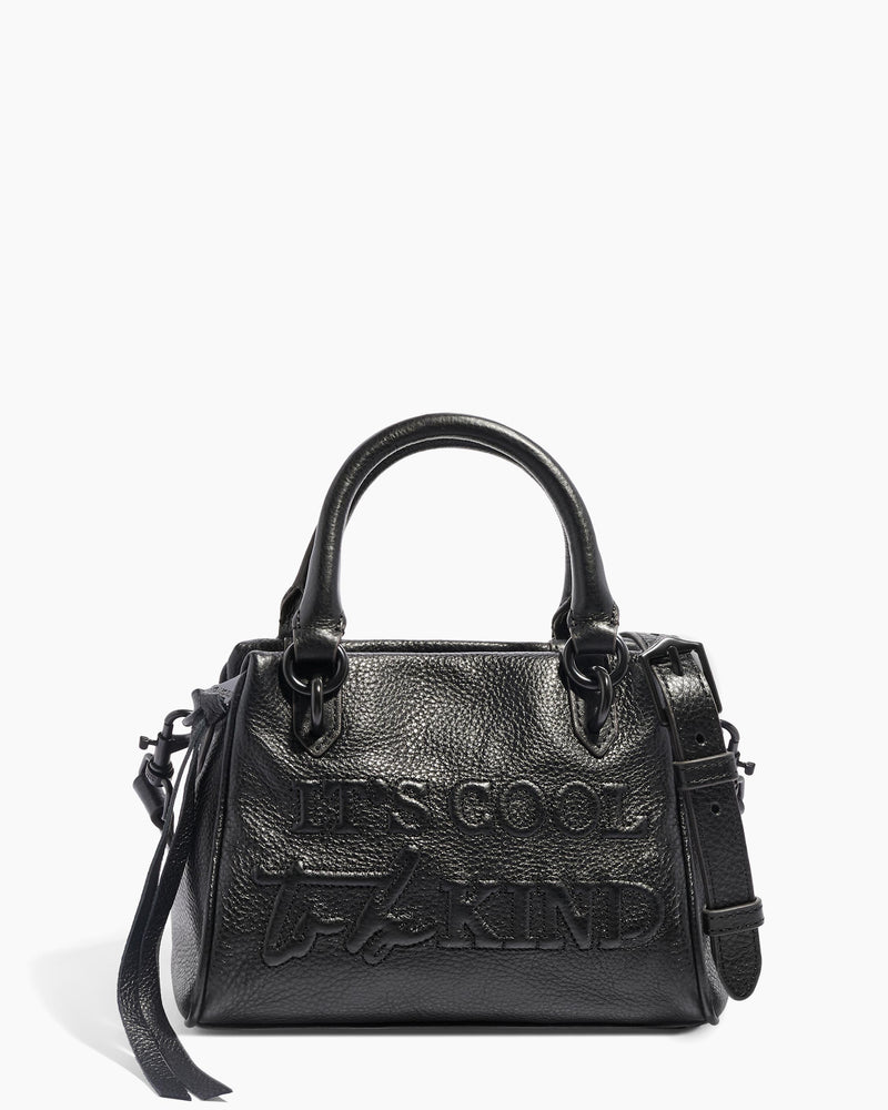 Black mini satchel crossbody bag Clearance