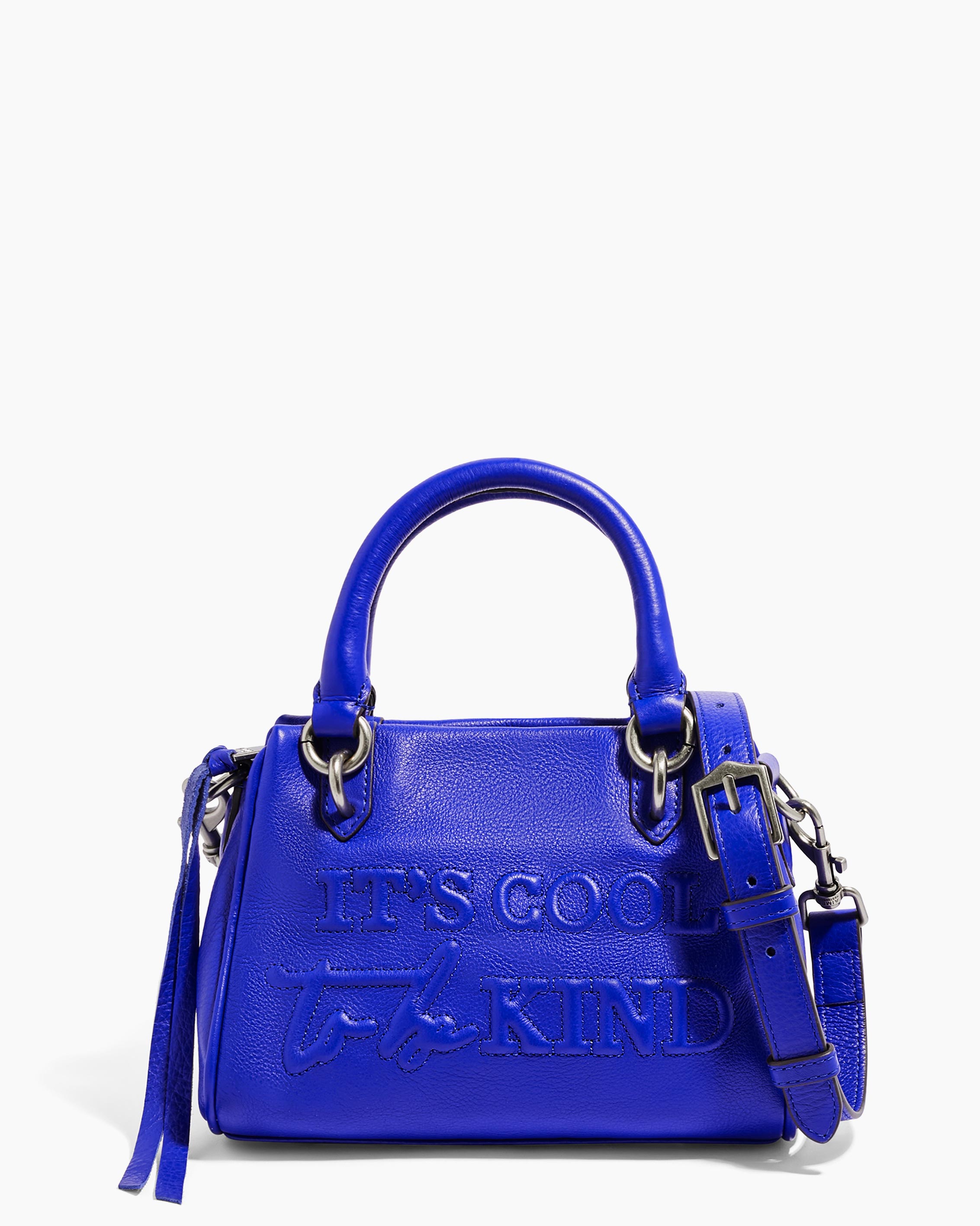 Cobalt Fairest Of Them All Mini Satchel Crossbody Designer Leather
