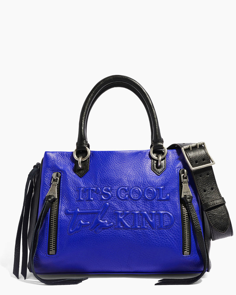 Fairest Of Them All Cobalt Triple Entry Satchel Aimee Kestenberg