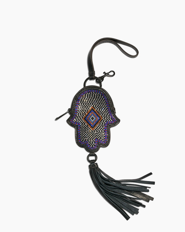 Studded Hamsa Coin Wristlet