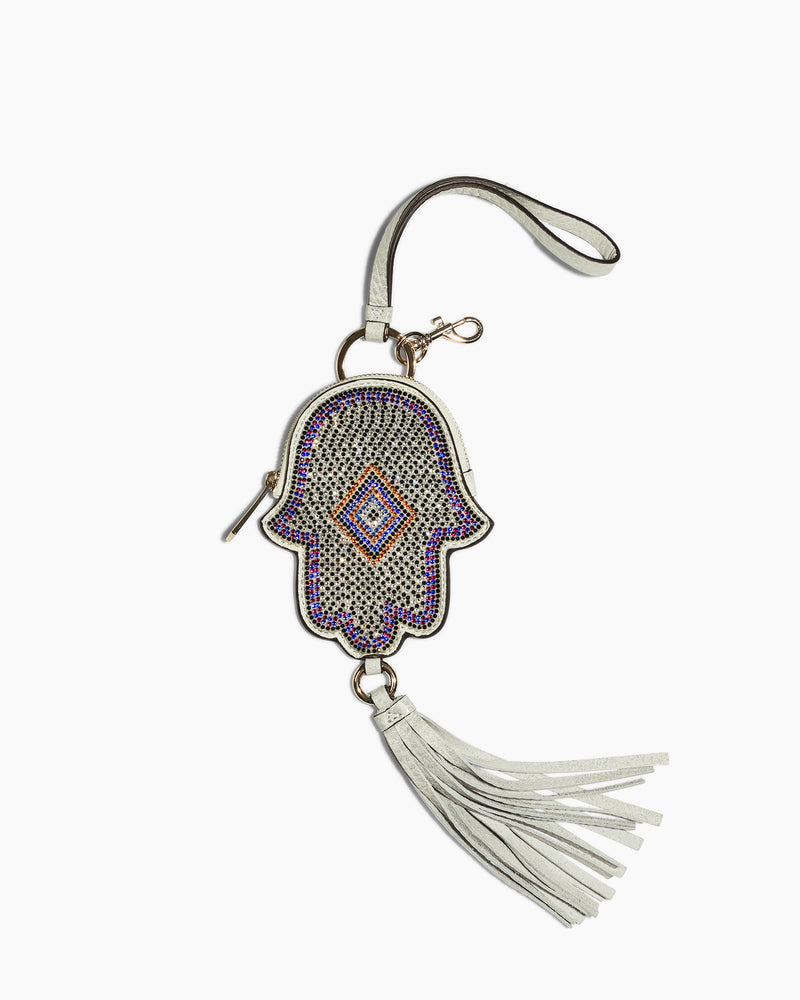 Studded Hamsa Coin Wristlet