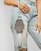 Studded Hamsa Coin Wristlet